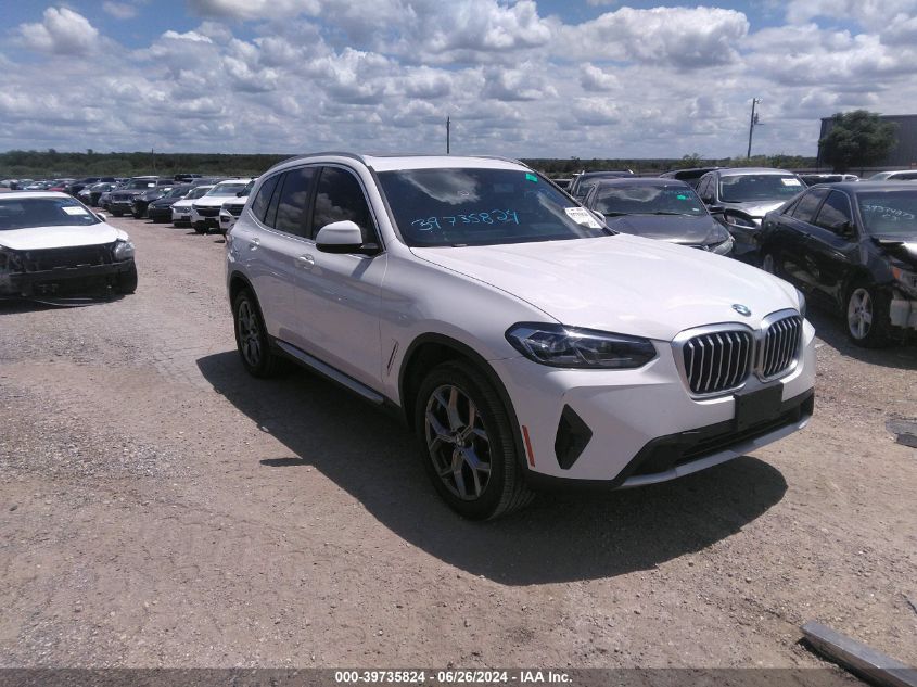 2023 BMW X3 SDRIVE30I - 5UX43DP02P9S05099