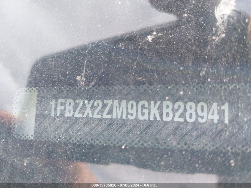 2016 Ford Transit-350 Xlt VIN: 1FBZX2ZM9GKB28941 Lot: 39735826