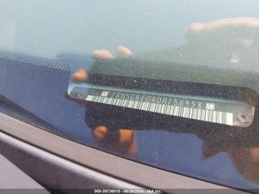 2013 Chevrolet Tahoe Lt VIN: 1GNSCBE04DR136998 Lot: 39736015