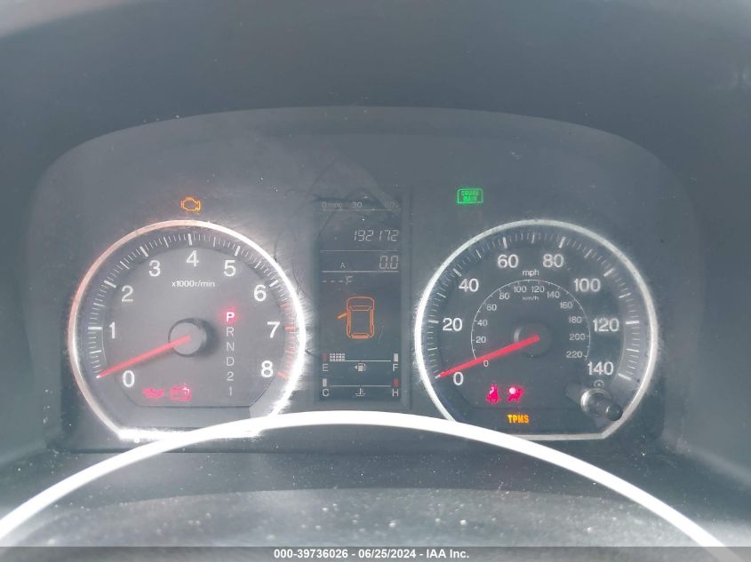 2008 Honda Cr-V Ex-L VIN: JHLRE38748C056192 Lot: 39736026