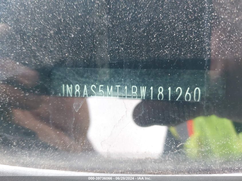 2011 Nissan Rogue Sv VIN: JN8AS5MT1BW181260 Lot: 39736066