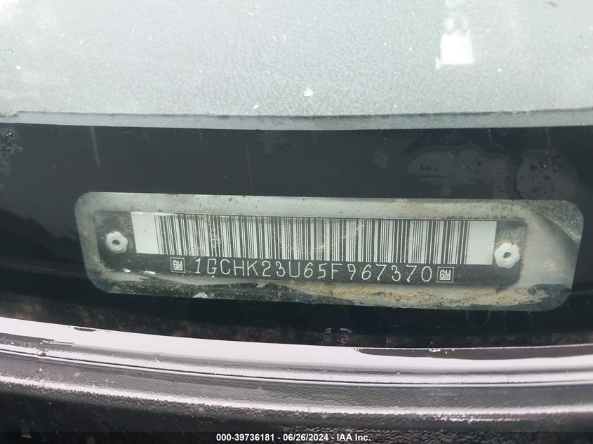 2005 Chevrolet Silverado 2500Hd Ls VIN: 1GCHK23U65F967370 Lot: 39736181
