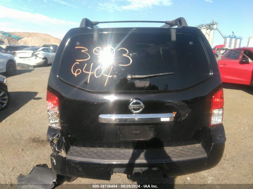 2010 Nissan Pathfinder Le VIN: 5N1AR1NB0AC624936 Lot: 39736404