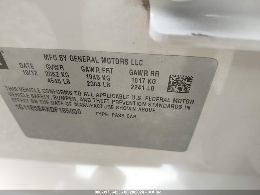 2013 CHEVROLET MALIBU 2LT - 1G11E5SAXDF185050