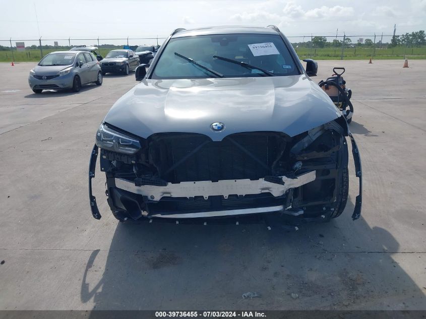 2022 BMW X3 M40I VIN: 5UX83DP09N9N03325 Lot: 39736455