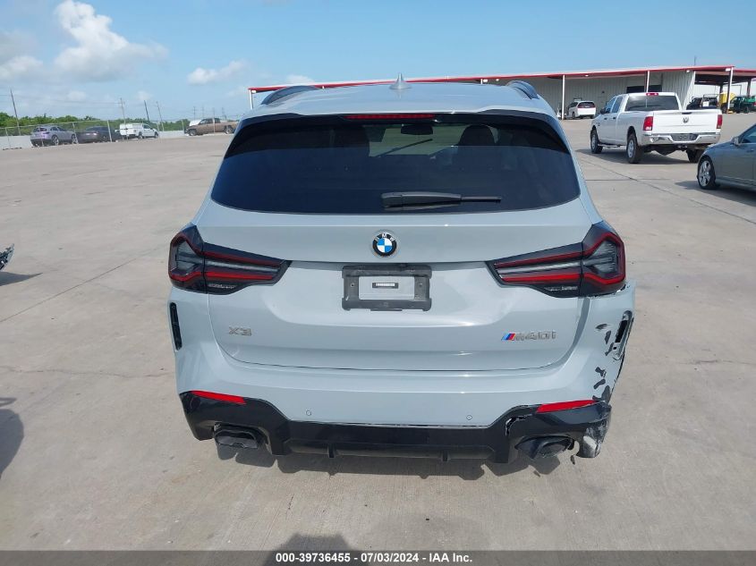 2022 BMW X3 M40I VIN: 5UX83DP09N9N03325 Lot: 39736455