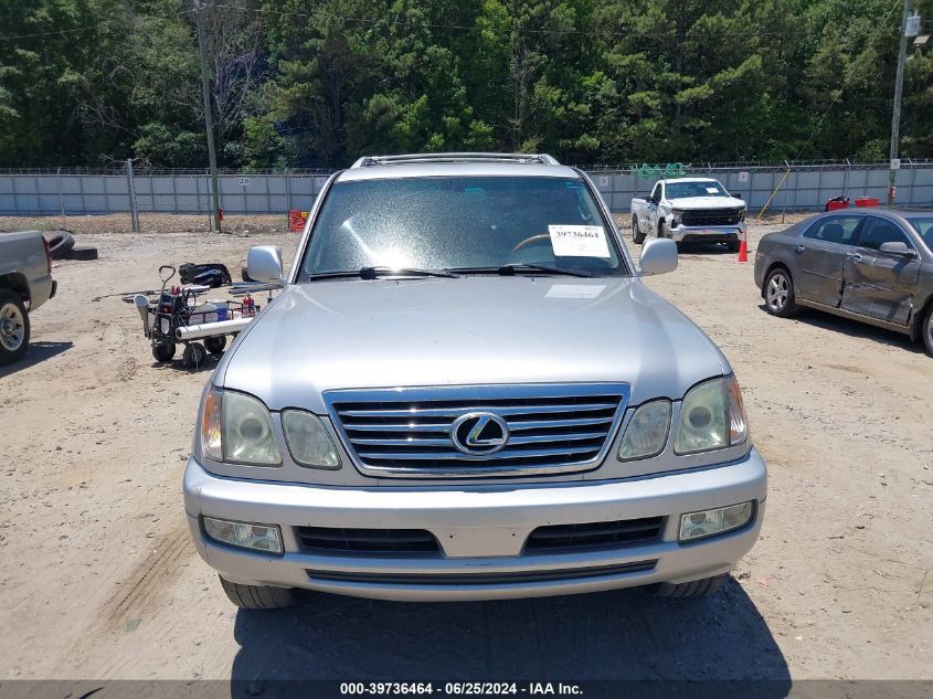 2006 Lexus Lx 470 VIN: JTJHT00W264018707 Lot: 39736464