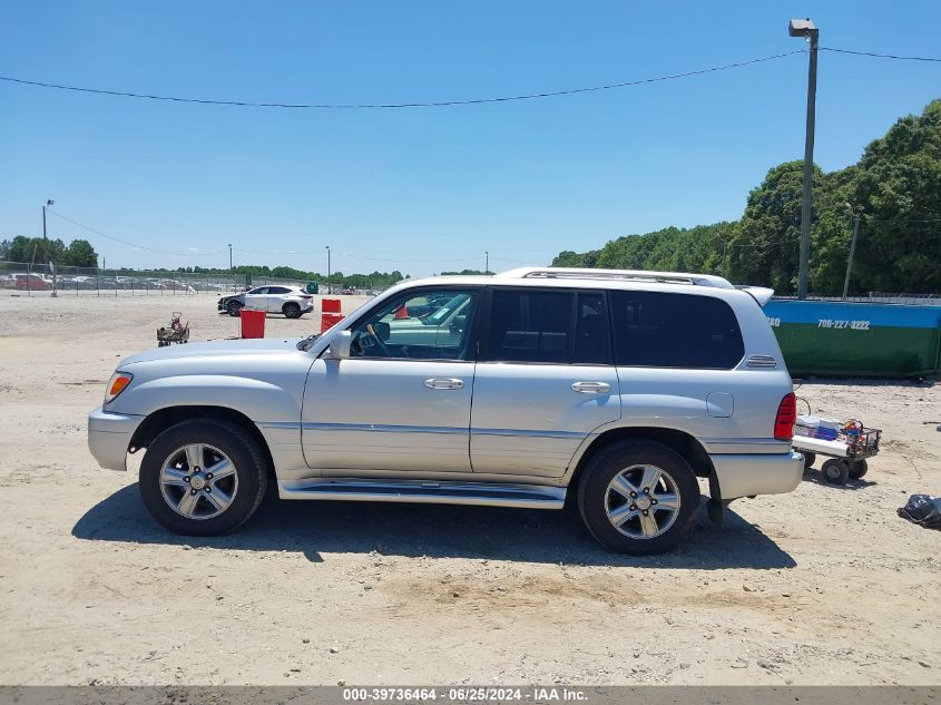 2006 Lexus Lx 470 VIN: JTJHT00W264018707 Lot: 39736464