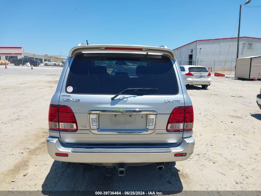 2006 Lexus Lx 470 VIN: JTJHT00W264018707 Lot: 39736464