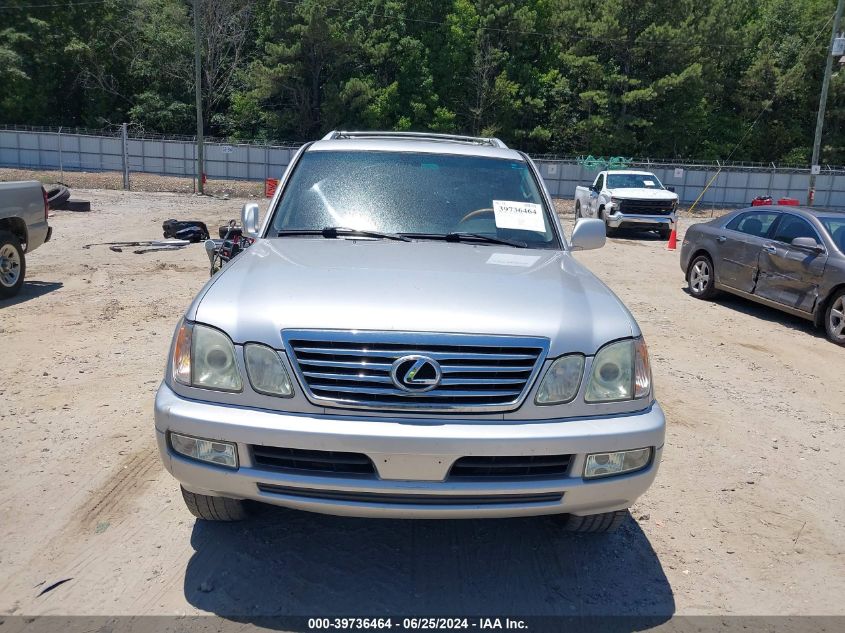 2006 Lexus Lx 470 VIN: JTJHT00W264018707 Lot: 39736464