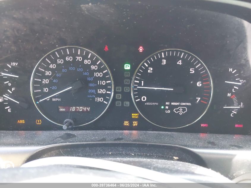 2006 Lexus Lx 470 VIN: JTJHT00W264018707 Lot: 39736464