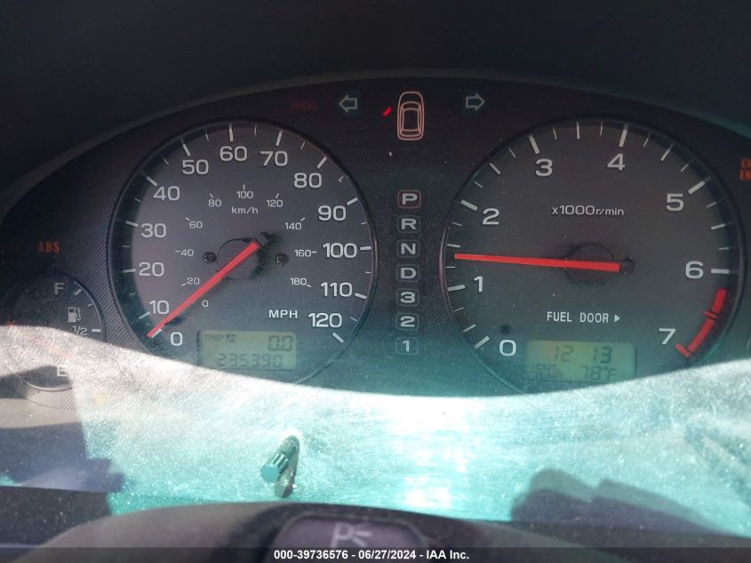 2002 Subaru Outback VIN: 4S3BH675327640395 Lot: 39736576