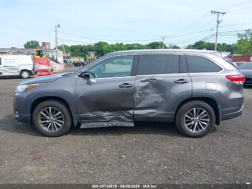 2018 Toyota Highlander Xle VIN: 5TDJZRFH9JS551392 Lot: 39736619