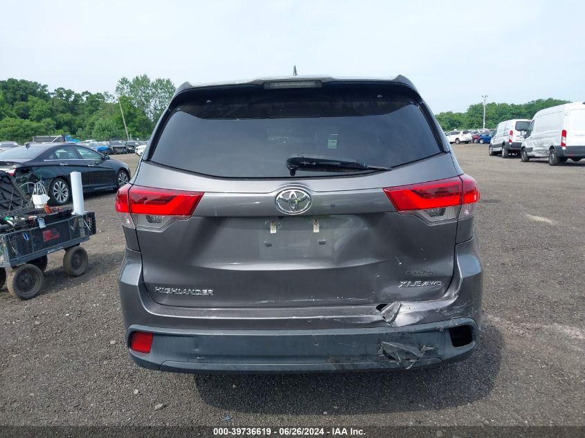 2018 Toyota Highlander Xle VIN: 5TDJZRFH9JS551392 Lot: 39736619