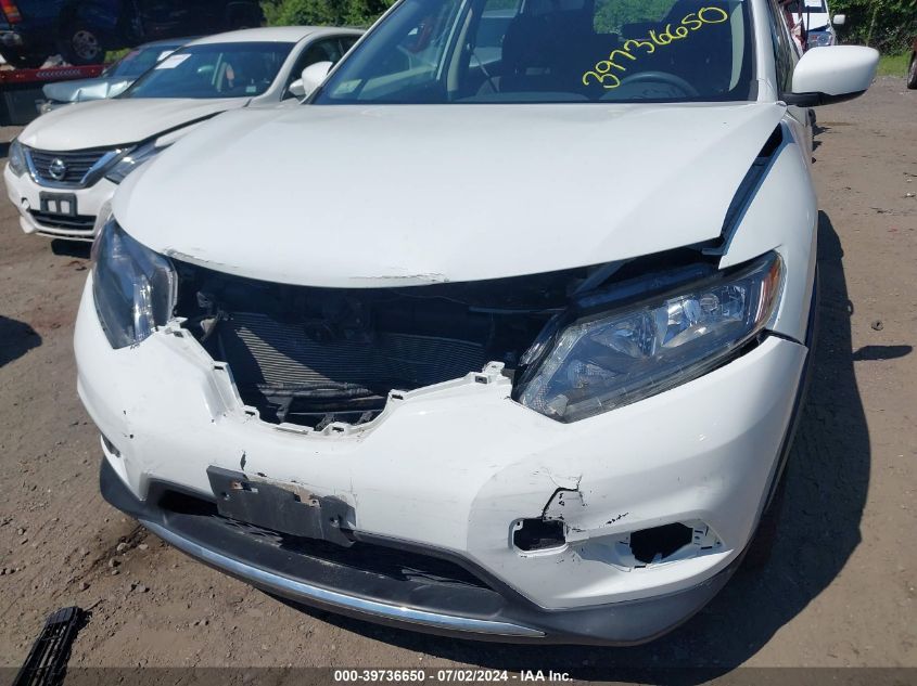 2016 Nissan Rogue S/Sl/Sv VIN: KNMAT2MV0GP675720 Lot: 39736650