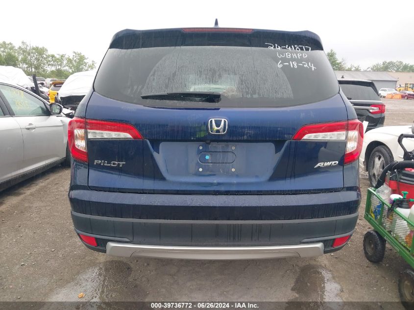 2022 Honda Pilot Awd Ex-L VIN: 5FNYF6H54NB035413 Lot: 39736772