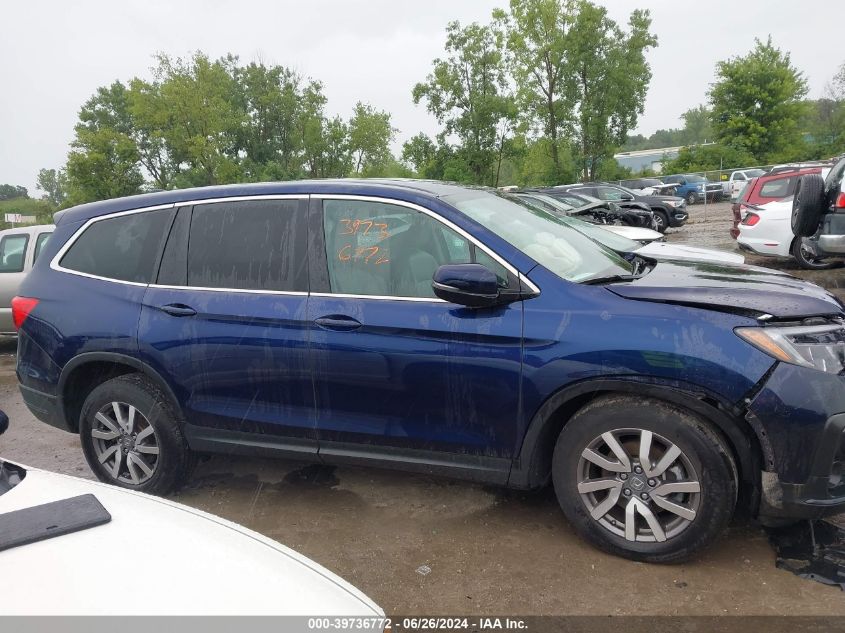 2022 Honda Pilot Awd Ex-L VIN: 5FNYF6H54NB035413 Lot: 39736772