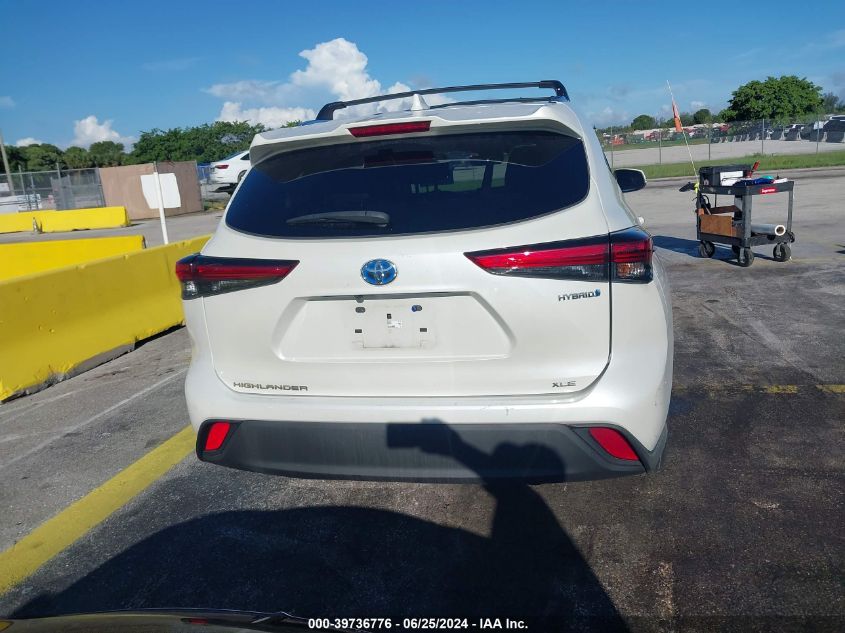 2021 Toyota Highlander Hybrid Xle VIN: 5TDGARAH3MS507014 Lot: 39736776