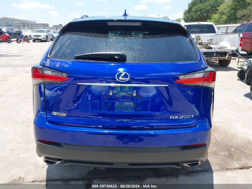 2017 Lexus Nx 200T F Sport VIN: JTJBARBZ7H2116556 Lot: 39736822