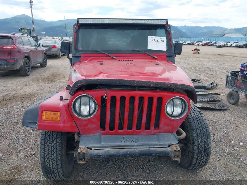 1999 Jeep Wrangler Se VIN: 1J4FY29PXXP409102 Lot: 39736920