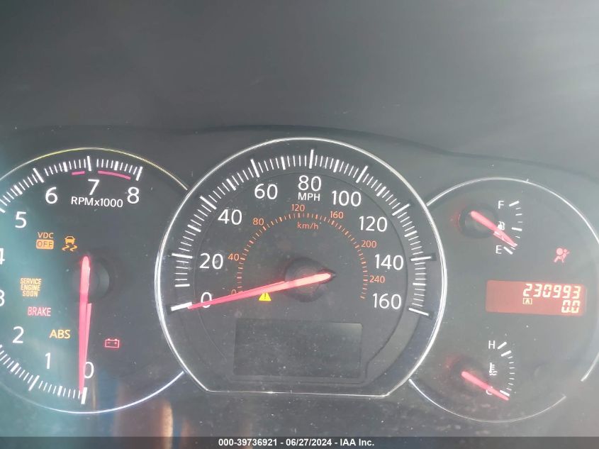 2010 Nissan Maxima S/Sv VIN: 1N4AA5AP9AC874489 Lot: 39736921