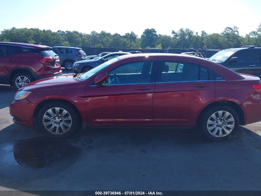 2014 Chrysler 200 Lx VIN: 1C3CCBAB5EN124330 Lot: 39736946