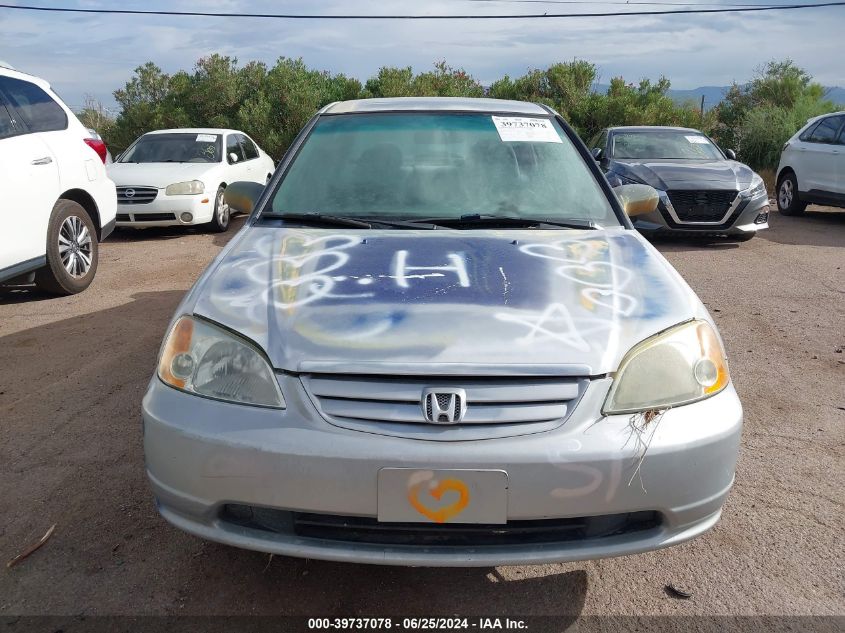 2003 Honda Civic Lx VIN: 1HGES15503L023647 Lot: 39737078