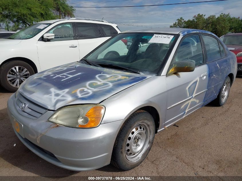 2003 Honda Civic Lx VIN: 1HGES15503L023647 Lot: 39737078
