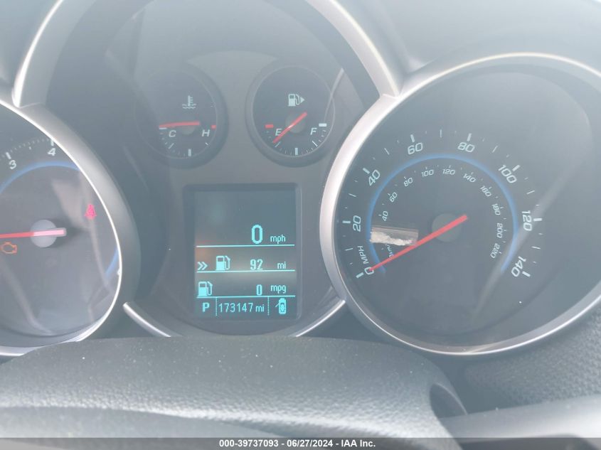 2012 Chevrolet Cruze Lt VIN: 1G1PF5SC1C7295230 Lot: 39737093