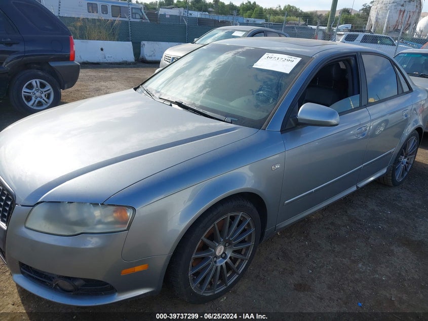 2008 Audi A4 S-Line 2.0T Turbo VIN: WAUBF78E28A130719 Lot: 39737299