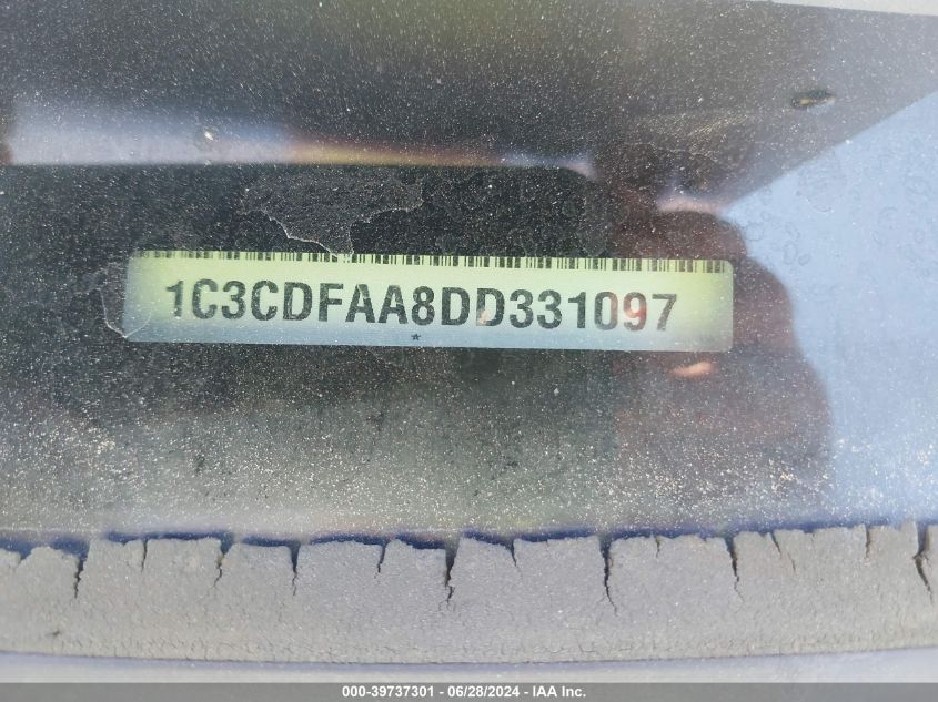 2013 Dodge Dart Se VIN: 1C3CDFAA8DD331097 Lot: 39737301