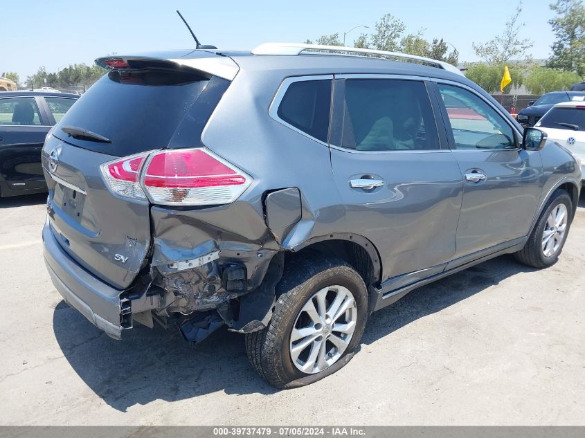 2015 Nissan Rogue Sv VIN: KNMAT2MT0FP502194 Lot: 39737479