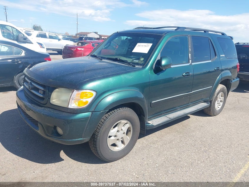 2002 Toyota Sequoia Limited VIN: 5TDBT48A52S074521 Lot: 39737537
