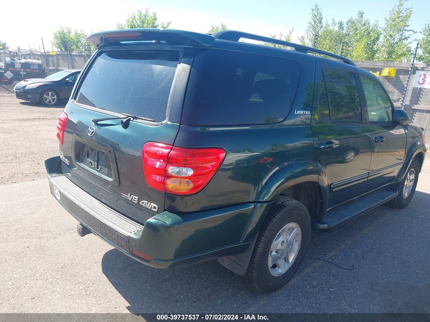 2002 Toyota Sequoia Limited VIN: 5TDBT48A52S074521 Lot: 39737537