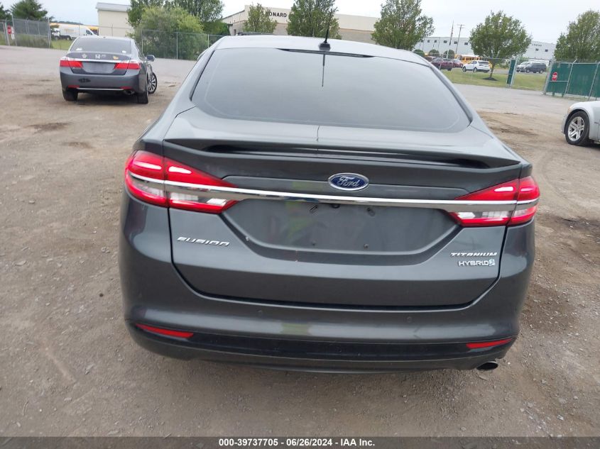 2017 Ford Fusion Hybrid Titanium VIN: 3FA6P0RU0HR301753 Lot: 39737705