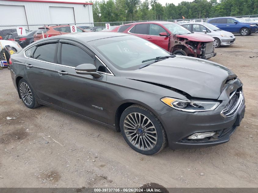 2017 Ford Fusion Hybrid Titanium VIN: 3FA6P0RU0HR301753 Lot: 39737705