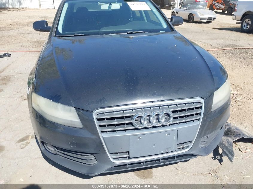 2010 Audi A4 2.0T Premium VIN: WAUAFAFL4AN028296 Lot: 39737873