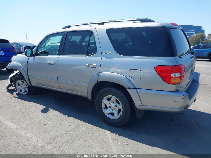 2002 Toyota Sequoia Sr5 V8 VIN: 5TDZT34AX2S075680 Lot: 39737878