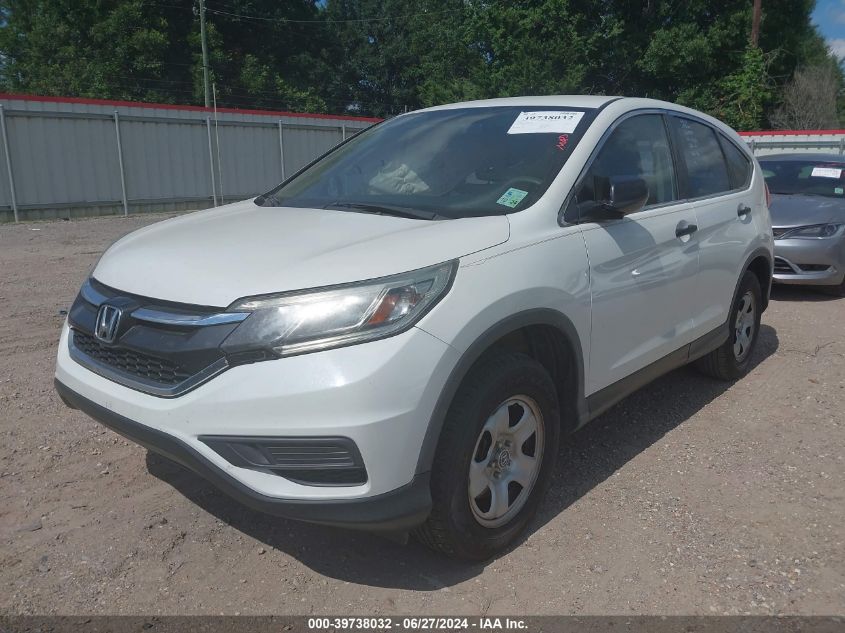 2015 Honda Cr-V Lx VIN: 5J6RM3H37FL001160 Lot: 39738032