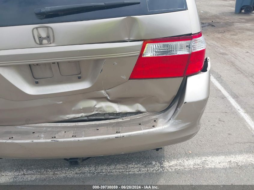 2006 Honda Odyssey Ex VIN: 5FNRL38486B406299 Lot: 39738059