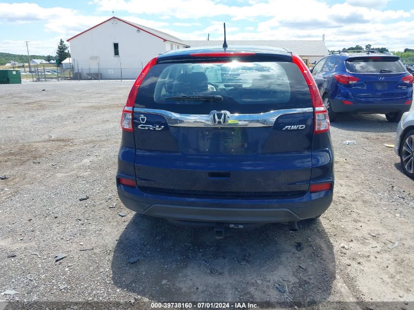 2015 Honda Cr-V Lx VIN: 5J6RM4H34FL007794 Lot: 39738160