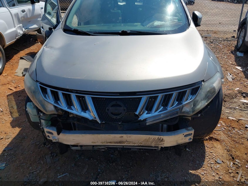 2010 Nissan Murano S/Sl/Le VIN: JN8AZ1MU2AW019763 Lot: 39738206