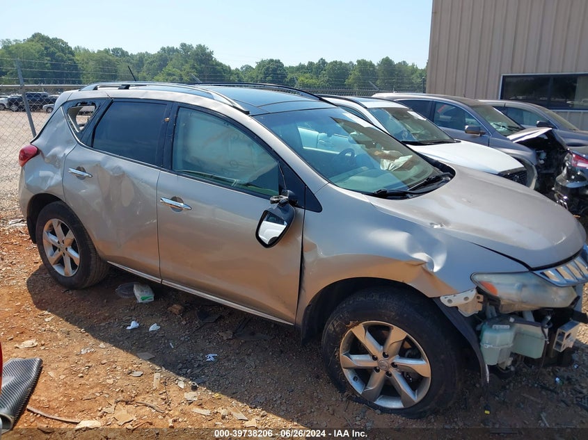 2010 Nissan Murano S/Sl/Le VIN: JN8AZ1MU2AW019763 Lot: 39738206