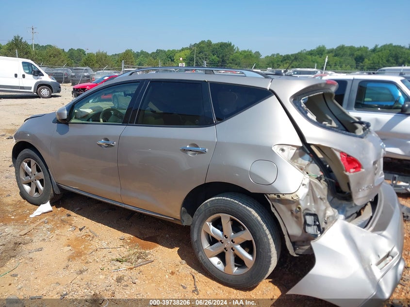 2010 Nissan Murano S/Sl/Le VIN: JN8AZ1MU2AW019763 Lot: 39738206