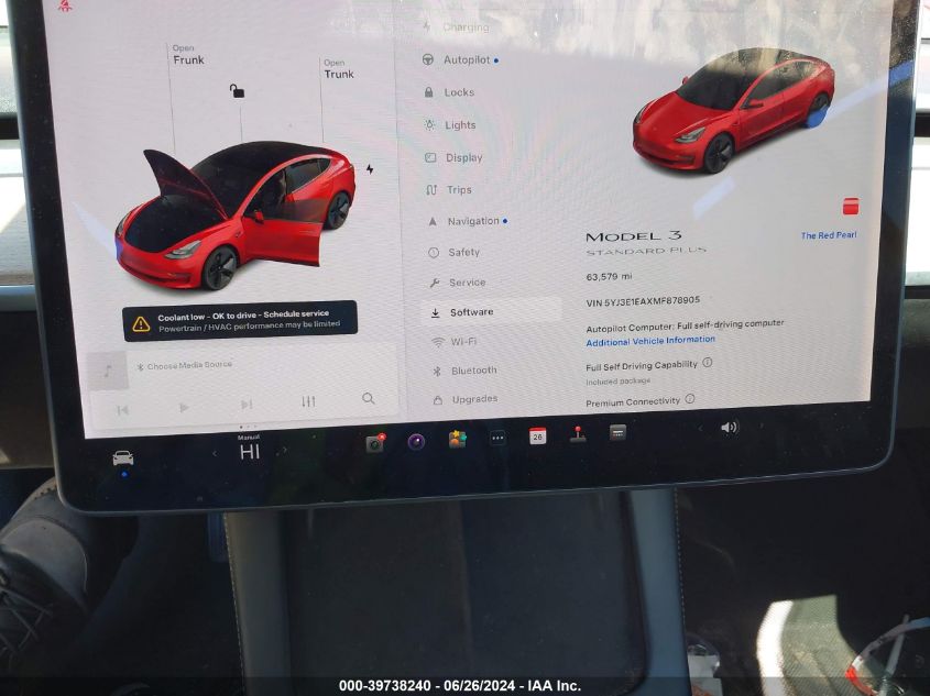 2021 Tesla Model 3 VIN: 5YJ3E1EAXMF878905 Lot: 39738240