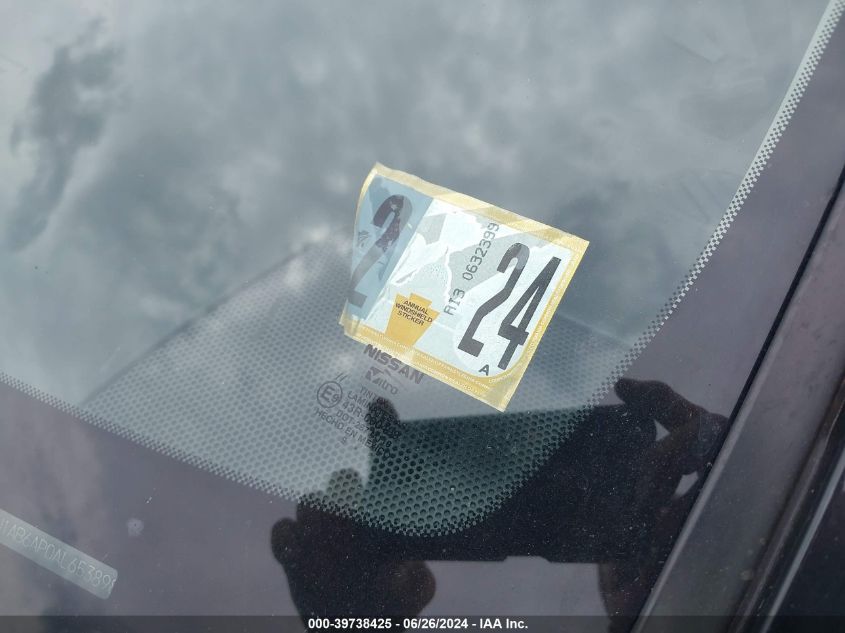 2010 Nissan Sentra 2.0Sl VIN: 3N1AB6AP0AL653898 Lot: 39738425