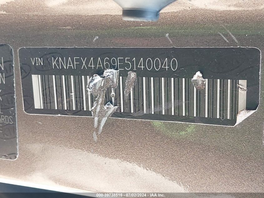 2014 Kia Forte Lx VIN: KNAFX4A69E5140040 Lot: 39738515