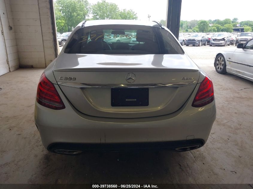 2016 Mercedes-Benz C 300 300 4Matic VIN: 55SWF4KB5GU169469 Lot: 39738560