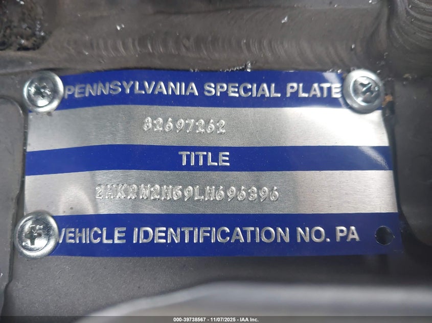 2HKRW2H59LH696396 2020 HONDA CR-V photo no. 9