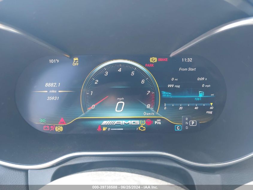 2020 Mercedes-Benz Amg C 63 S VIN: WDDWJ8HB7LF943926 Lot: 39738588